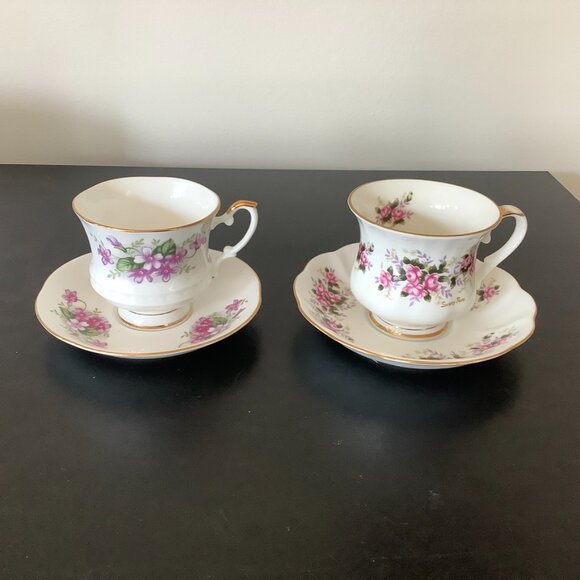 Tea Cup & Saucer Set of two. Fine Bone China Floral Royal Ascot - Picture 2 of 9